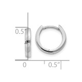 14k White Gold Round Hinged Hoop Earrings - TM-737CED44-1520