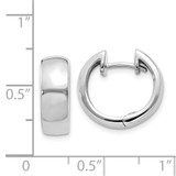 14k White Gold Round Hinged Hoop Earrings - XY-45621F2F-8866