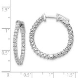 14k White Gold Round Hoop w/Safety Clasp Earring Mountings - XE-07E87C6C-6431
