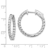 14k White Gold Round Hoop w/Safety Clasp Earring Mountings - XE-1A79E3EF-2761