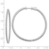 14k White Gold Round Hoop w/Safety Clasp Earring Mountings - XE-25772E08-3723