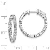 14k White Gold Round Hoop w/Safety Clasp Earring Mountings - XE-6320CE56-4985