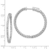 14k White Gold Round Hoop w/Safety Clasp Earring Mountings - XE-6DF6B8DB-8158