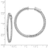 14k White Gold Round Hoop w/Safety Clasp Earring Mountings - XE-73F3E12B-1131