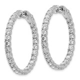 14k White Gold Round Hoop w/Safety Clasp Earring Mountings - XE-7D5AE1AA-1163