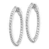 14k White Gold Round Hoop w/Safety Clasp Earring Mountings - XE-83D04232-8370