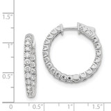 14k White Gold Round Hoop w/Safety Clasp Earring Mountings - XE-8EC2BBC2-2261