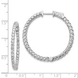 14k White Gold Round Hoop w/Safety Clasp Earring Mountings - XE-BE1CA4A1-1610