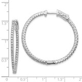 14k White Gold Round Hoop w/Safety Clasp Earring Mountings - XE-C8457A9F-7695