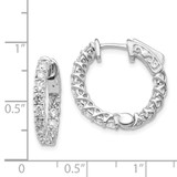 14k White Gold Round Hoop w/Safety Clasp Earring Mountings - XE-CF35B45F-9309