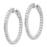 14k White Gold Round Hoop w/Safety Clasp Earring Mountings - XE-F99A36B0-1276