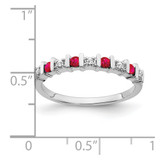 14k White Gold Ruby and Diamond Band - RM-1C69254E-3094