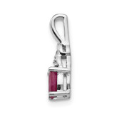 14k White Gold Ruby and Diamond Pendant - XB-568FEDA7-6004
