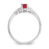 14k White Gold Ruby and Diamond Ring - XB-44EC4FBE-3796
