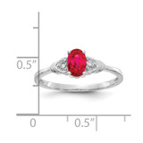 14k White Gold Ruby and Diamond Ring - XB-44EC4FBE-3796