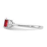 14k White Gold Ruby and Diamond Ring - XB-44EC4FBE-3796