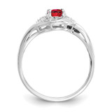 14k White Gold Ruby and Diamond Ring - XB-7596AEB2-3403