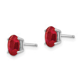 14k White Gold Ruby Earrings - XE-BBAD9BE8-9199