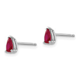 14k White Gold Ruby Earrings - XE-C12ECA20-6311