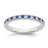 14k White Gold Sapphire and Diamond Band - RM-C14BBA5E-4092