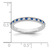 14k White Gold Sapphire and Diamond Band - RM-C14BBA5E-4092