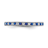 14k White Gold Sapphire and Diamond Band - RM-C14BBA5E-4092