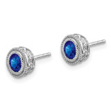 14k White Gold Sapphire and Diamond Earrings - EM-BEA2B53B-4924