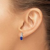 14k White Gold Sapphire and Diamond Earrings - EM-CB0823BC-7441