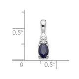 14k White Gold Sapphire and Diamond Pendant - XB-A66632C7-7641