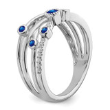 14k White Gold Sapphire and Diamond Ring - RM-F09CF1DC-8087