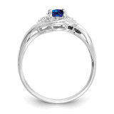14k White Gold Sapphire and Diamond Ring - XB-0A0578FC-6384