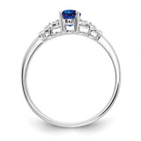 14k White Gold Sapphire and Diamond Ring - XB-806CC8FA-5971