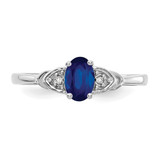 14k White Gold Sapphire and Diamond Ring - XB-806CC8FA-5971
