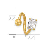 14k 14 Gauge Polished CZ Cartilage Ring - BD-8DDC2FF9-8723