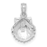 14k White Gold Scallop Shell Pendant - C3-ECC392DB-5404