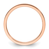 10K Rose Gold 1.2mm Flat Polished Stackable Band Size 9.5