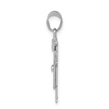 14k White Gold Small Boy with Hat on Left Engravable Charm - XK-76273A8B-8098