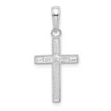 14K White Gold Small Cross Pendant
