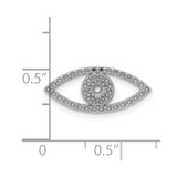 14k White Gold Small Evil Eye Pendant Mounting