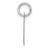 14k White Gold Small Fancy Script Letter D Initial Charm