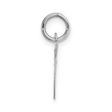 14k White Gold Small Fancy Script Letter G Initial Charm