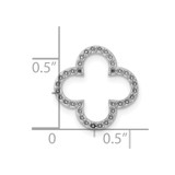 14k White Gold Small Quatrefoil Design Pendant Mounting