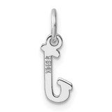 14k White Gold Small Script Letter J Initial Charm - YC-C30FD897-8934