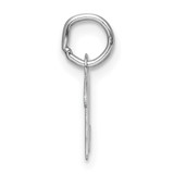 14k White Gold Small Script Letter N Initial Charm - YC-B3A3C68F-6478