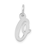 14k White Gold Small Script Letter O Initial Charm - YC-1DF2F874-4052