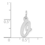 14k White Gold Small Script Letter O Initial Charm - YC-1DF2F874-4052