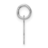 14k White Gold Small Script Letter S Initial Charm - YC-952D3A2B-9695