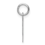 14k White Gold Small Script Letter Y Initial Charm