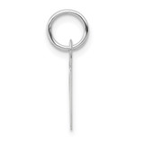 14K White Gold Small Slanted Block Letter N Initial Charm