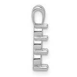 14k White Gold Small Three Stone Pendant Mounting